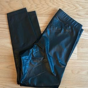 Old Navy Women's Faux Leather Leggings, Size L- Black